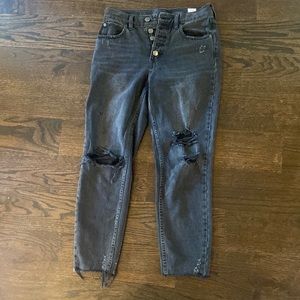 size 26 regular black high rise Free People jeans